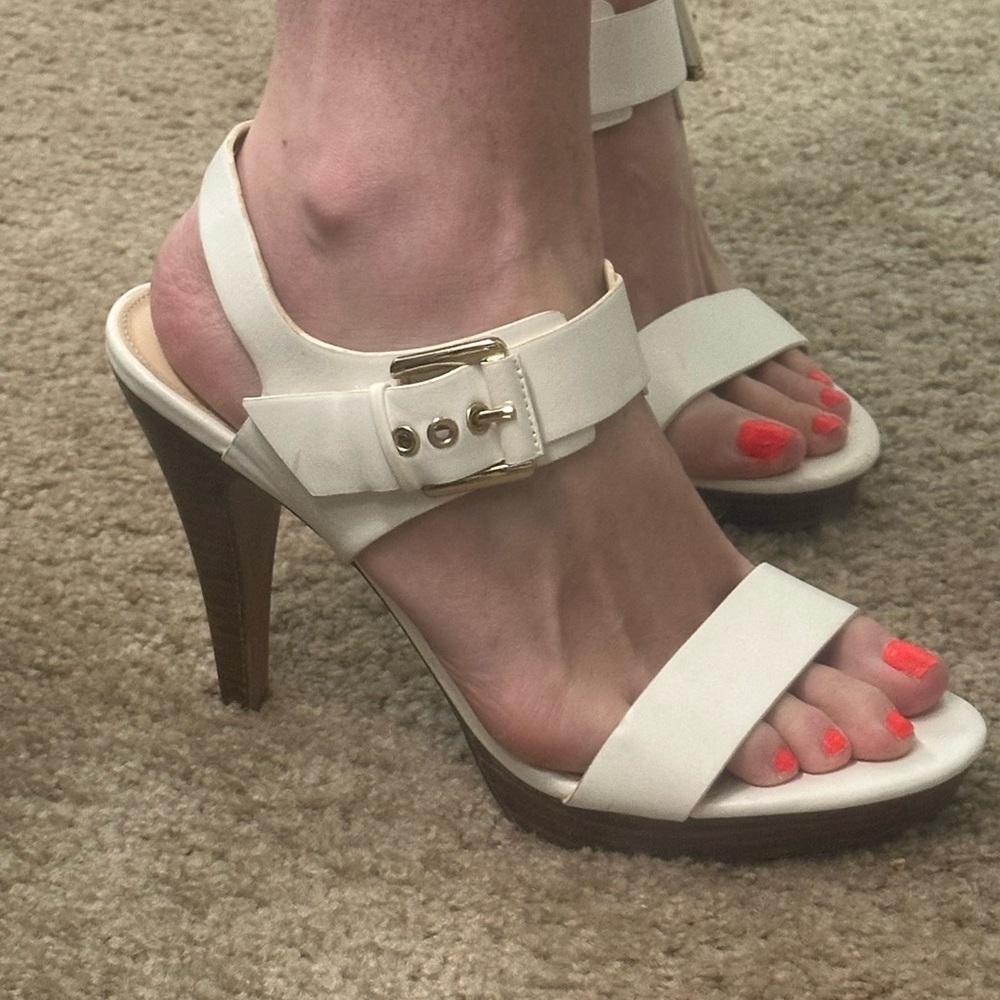 Kelly & Katie White High Heel Sandals
